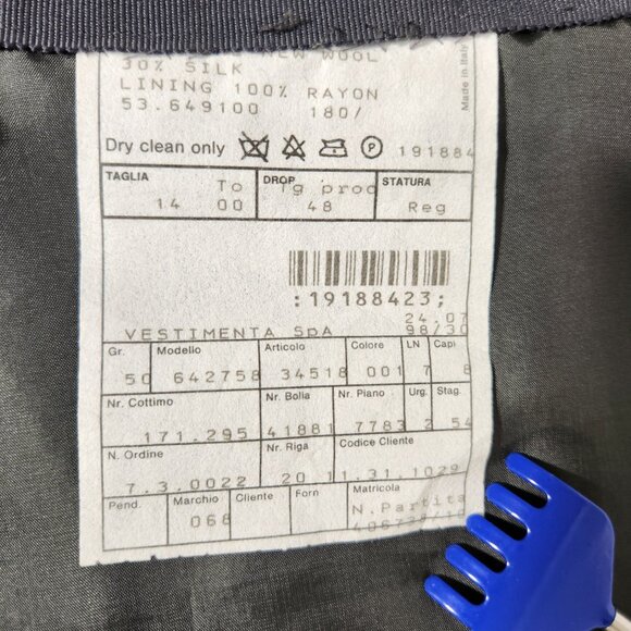 GIORGIO ARMANI Milano- Borgonuovo 21 Charcoal Pencil Midi Skirt Size EU 48 USA14 - Picture 14 of 16